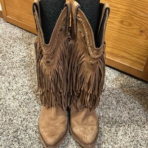 Liberty Black Tall Fringe Boots